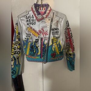 Azalea Wang Silver and Purple Studded Jacket